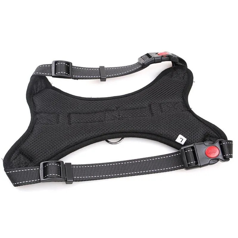 Pet Harness Collar for Large and Medium Dogs Harnesses Vest with Sponge Cushion Safety Buckle Traction Rope Pet Chest Strap (11)