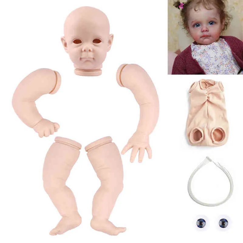 Mini Reborn Kit 10 Inches Reborn Baby Vinyl Doll Kit María Unpainted  Unassembled Doll Parts DIY Blank Reborn Doll Kit