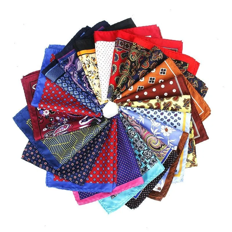 Mode Mannen Zakdoek Pochet 32X32 cm Grote Man Paisley Dot Borst Zakdoeken Voor Bruiloft Heren Pakken Hanky