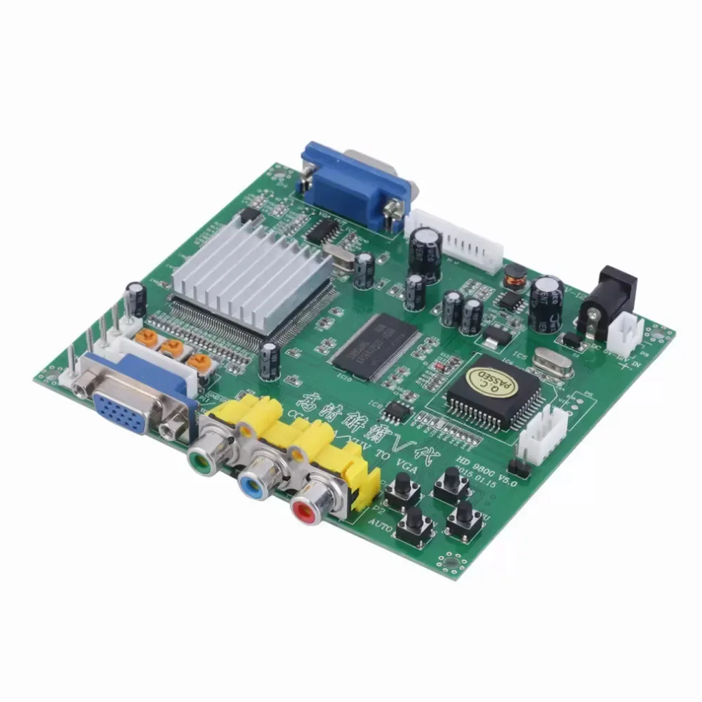 Conectores de Cabos de Áudio 1 conjunto Novo RGB CGA Ega Yuv para VGA HD Video Converter Board Moudle HD9800 HD-Converter Board GBS8200 Proteção não blindada