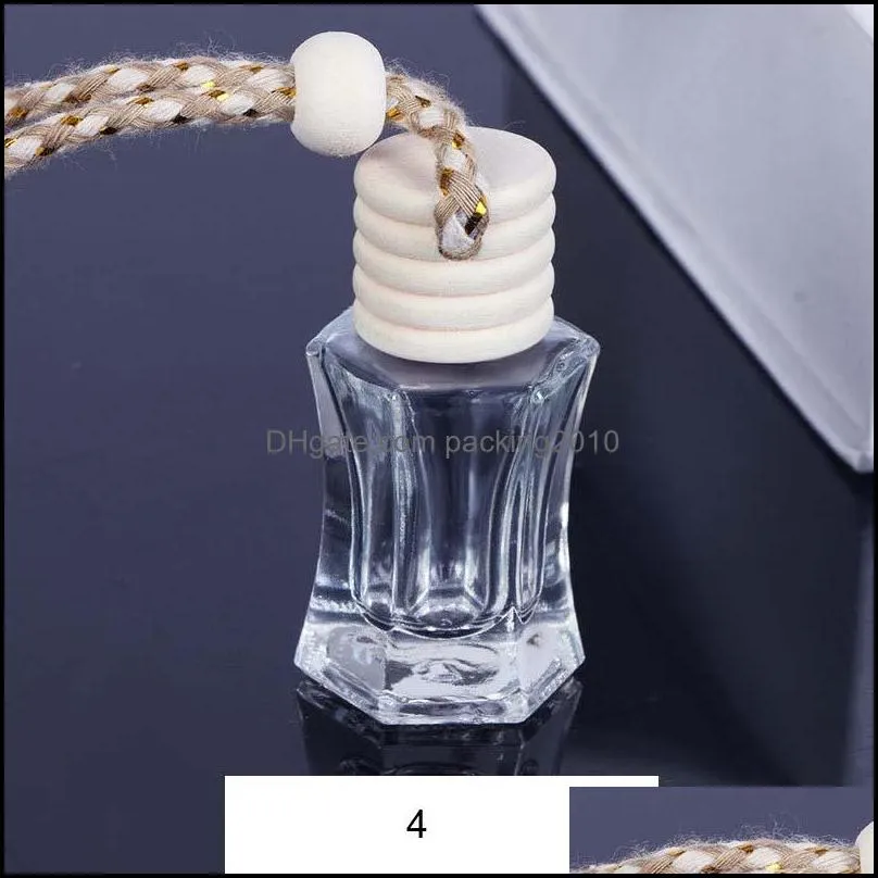 Diffusers Car Perfume Bottle Glass Decoration for Bags Pendant 8ml Ornament Air Freshener for Essential Oils Diffuser Fragrance Storage Pocket Empty