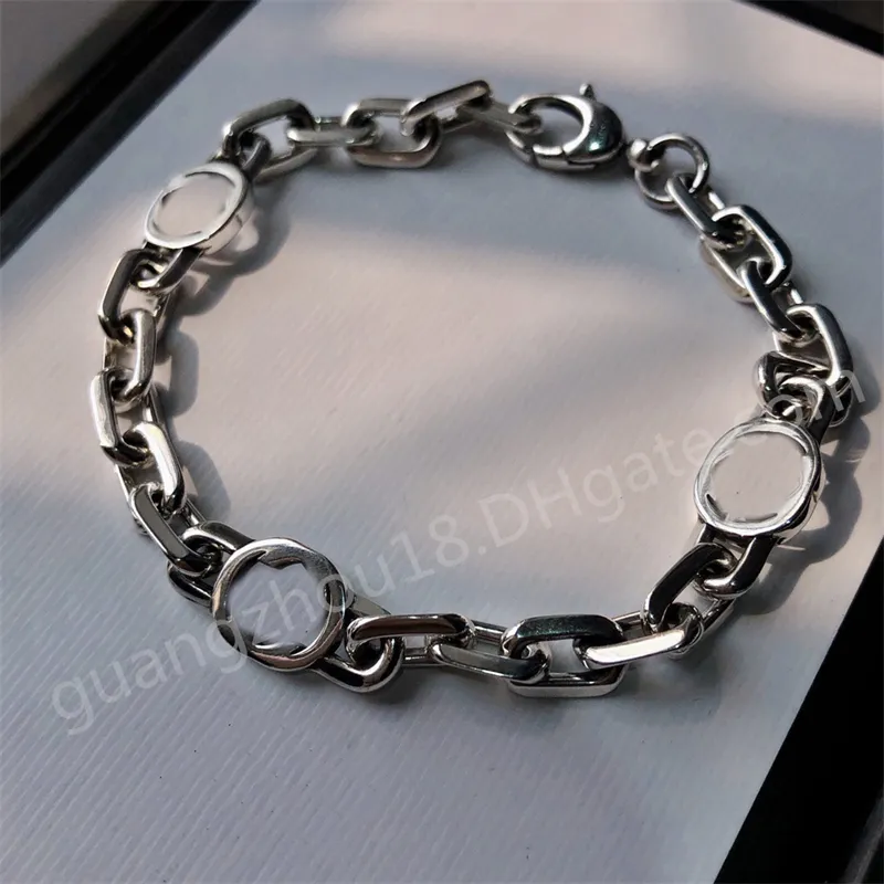 Braccialetto Chain d'argento di modo per i braccialetti degli amanti con la scatola al minuto del regalo o nessuna scatola SL011