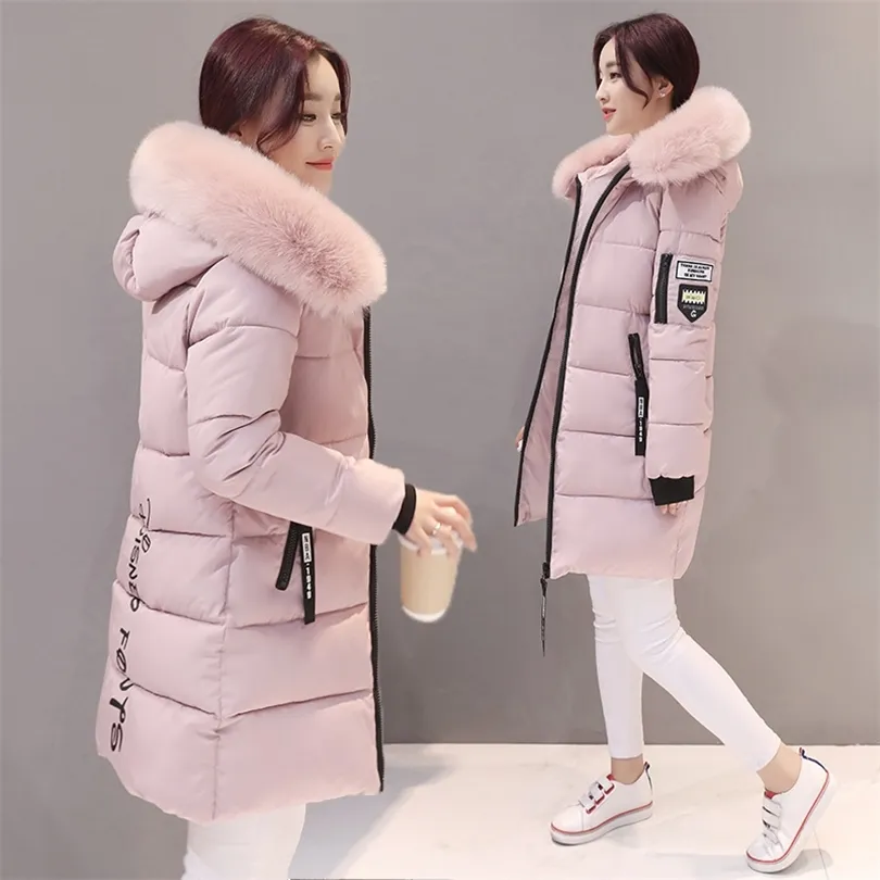 Parka Women Winter Płaszcze Długa bawełniana swobodna futra Kurtki kobiety grube ciepłe zimowe parkas płaszcz płaszcza kobiet 2019 MLD1268 T200319