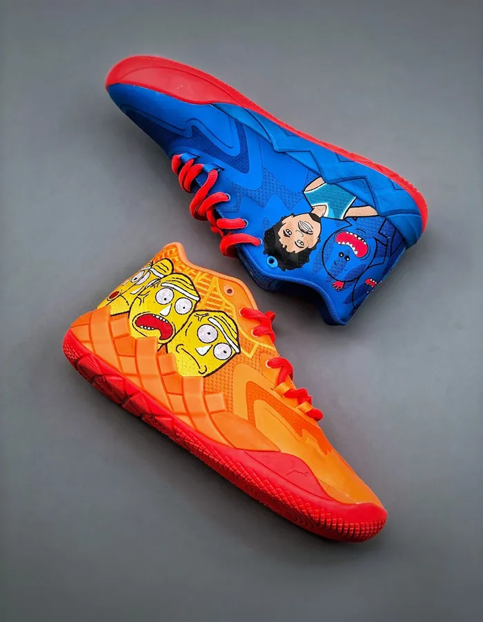 Rick and Morty MB.01 Scarpe basse da basket con scatola LaMello Ball Scarpe sportive da uomo Sneakers da allenamento Taglia 7-12