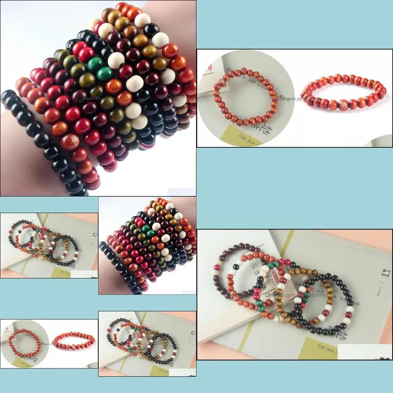 charm bracelets for women & bangle colorful wooden beads bracelet yydhhome