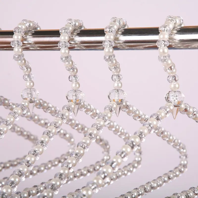 Clothing Shelf Crystal Beads Pearl Clothes Hanger Nonslip Triangle Arc Wedding Dress Exhibition Costume Store Dress Frame Direct Deal 7yl p1