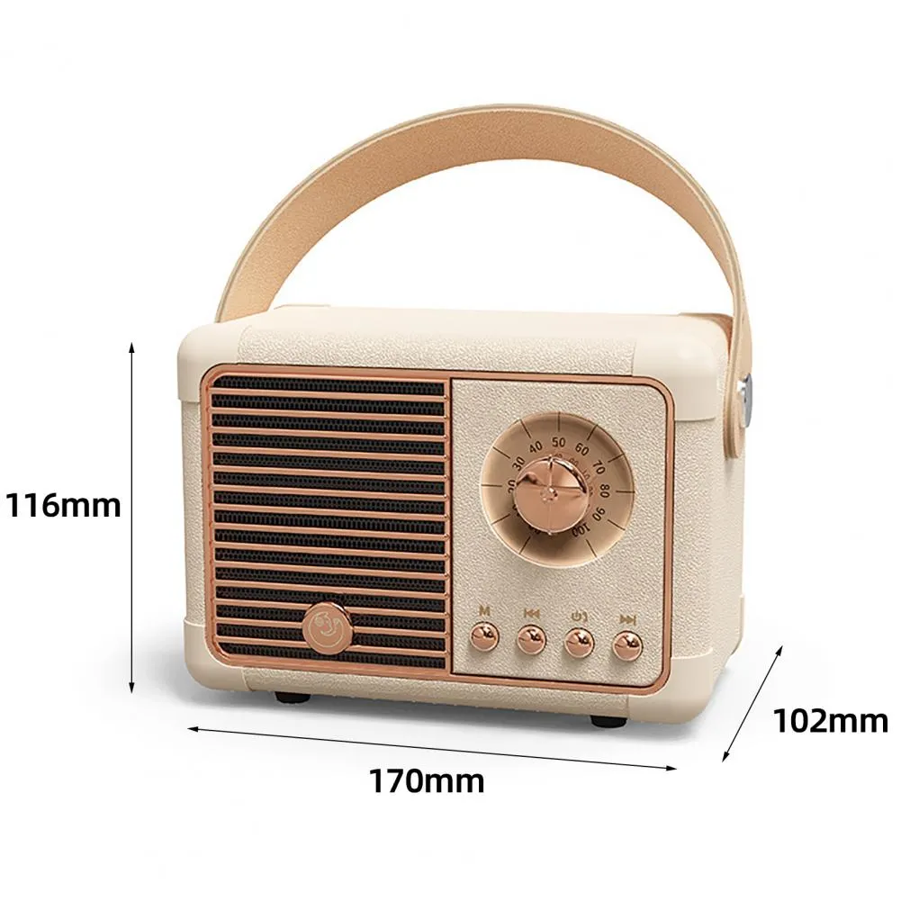 Новый модернизированный HM11 Plus Retro Bluetooth-динамик Audio Outdoor Min-Portable U Disk Card Radio