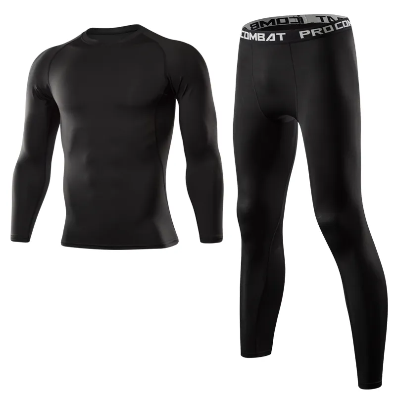 Roupas masculinas roupas esportivas ginásio de fitness ternos de compressão conjunto esporte ao ar livre jogging secagem rápida apertado w220418