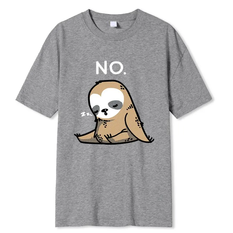 Kvinnors t-shirt sloth som sover trycker kvinnliga roliga crewneck streetwear estetiska andningsbara kläder retro all-match s t-shirts