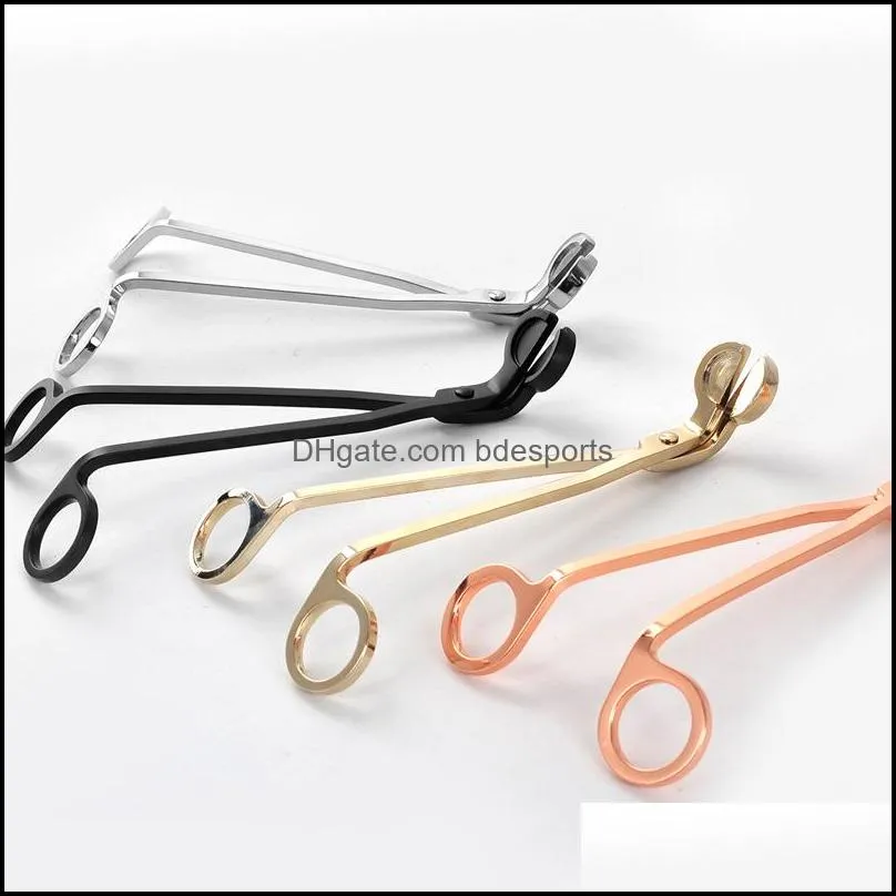 4styles 18*6cm Candle Wick Trimmer Stainless Steel Oil Lamp Trim scissor tijera tesoura Cutter Snuffer Tool Hook Clipper 17cm 418 V2