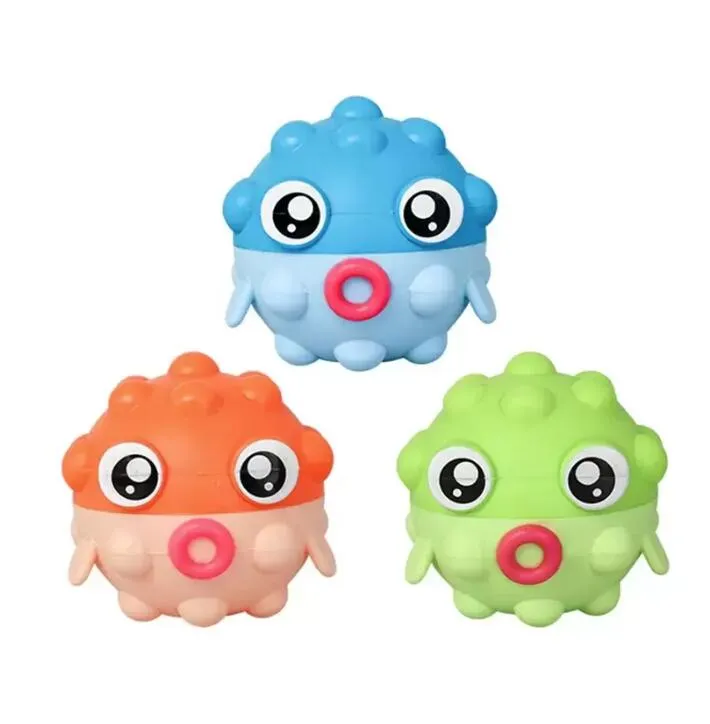 3D Relief Pressure Decompression Ball Fidget Toy Anti Stress Novelty Party Favor Gifts For kids Adults Rainbow Balls Finger Sensory Silicone