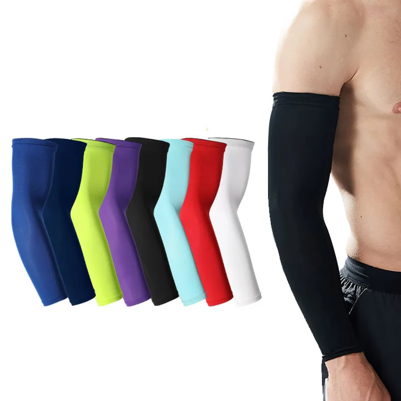 Les gardes de bras de basket-ball allongent l'équipement de protection du coude hommes femmes Sports équitation Fitness course Slip respirant manches de protection solaire BH7048 TQQ