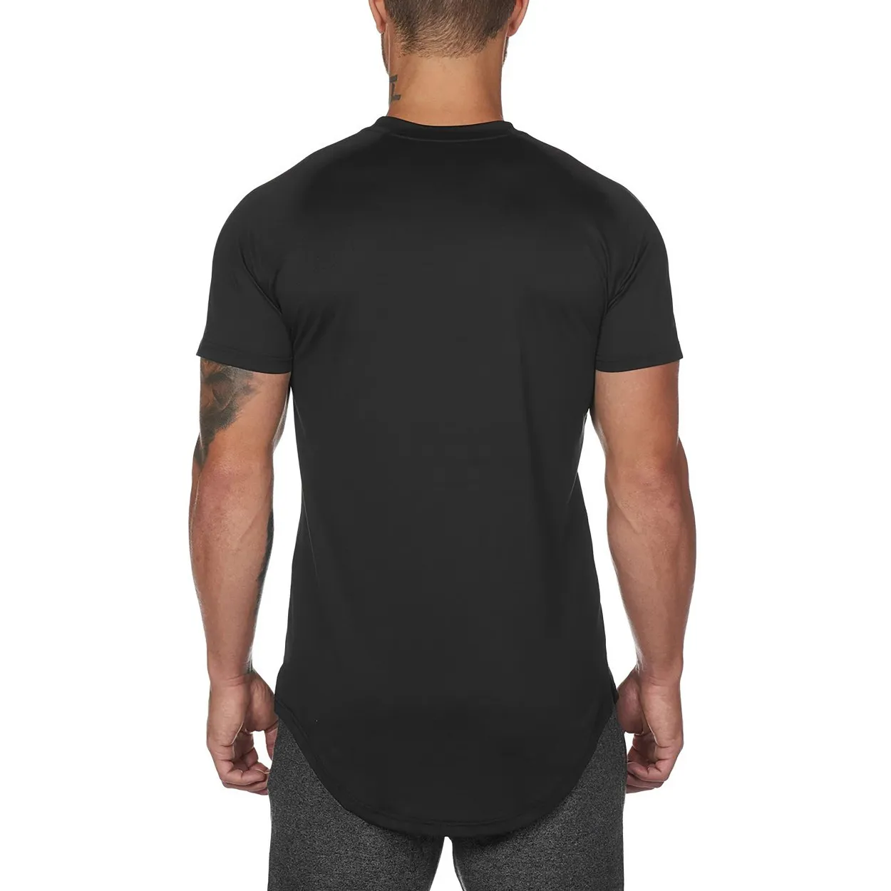 T-shirt sportiva da uomo lu Europa e Stati Uniti allenamento fitness jogging elastico ad asciugatura rapida sciolto traspirante manica corta261q