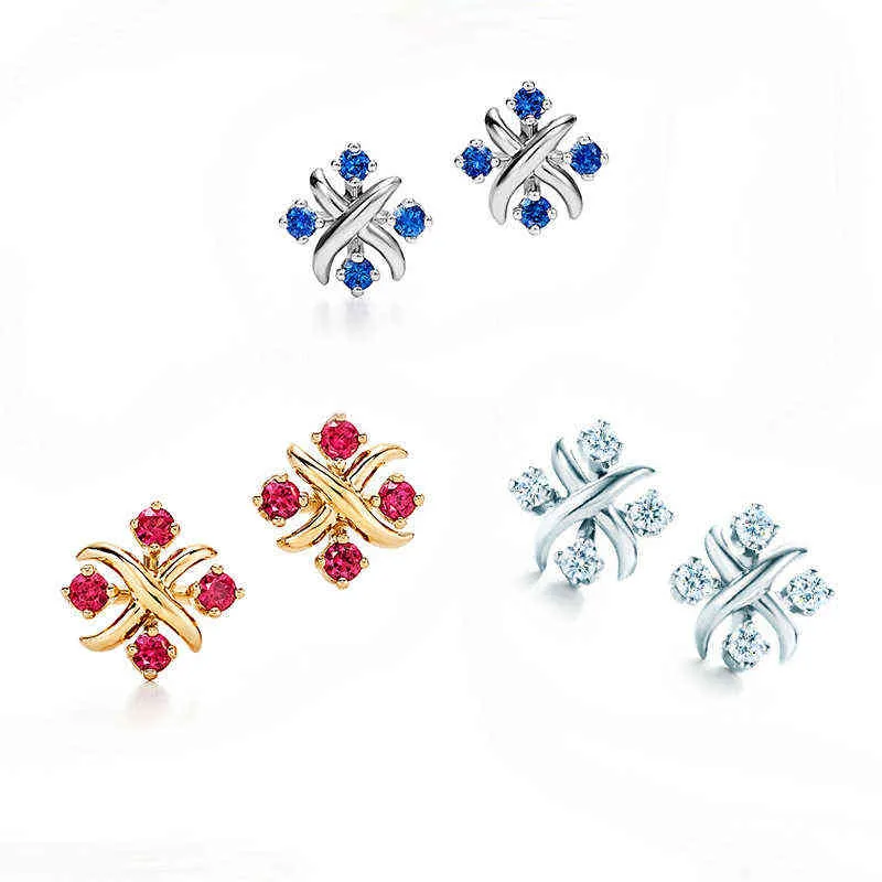 T Boucles d'oreilles Dega Boucles d'oreilles Trois étoiles de couleur Le même étudiant Amant Cadeau Boucles d'oreillesAA220420