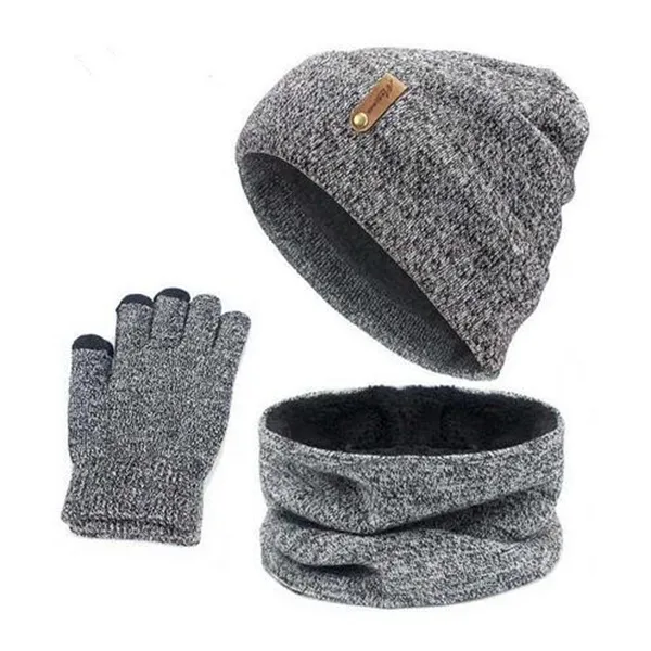 Beanies şapka yüzük fular eldivenleri set kış örgü kalın sıcak kapak kadın erkekler katı retro beanie şapka yumuşak dokunmatik ekran eldivenleri gc1538