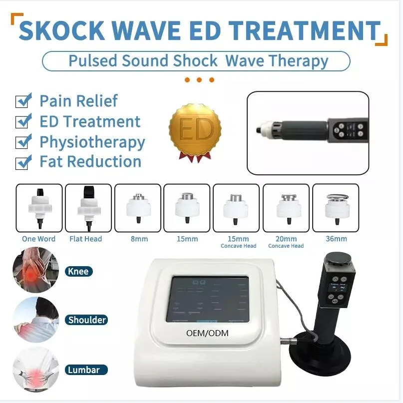 Máquina de terapia de ondas de choque de alívio da dor na saúde Profissional para tratamento e dor reduz a dor fisioterapia eletromagnética Extracorpórea de ondas de choque