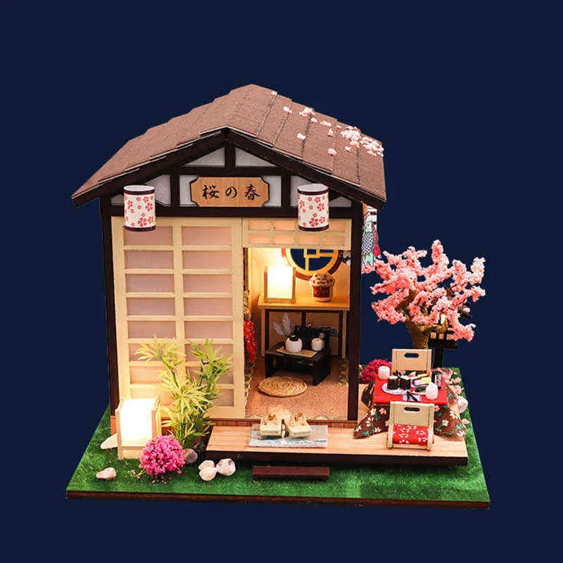 Kit miniature de maison de poupée 100% neuf et bricolage avec meubles,  maison miniature en bois 3d, kit de maison de poupées miniatures Jouets