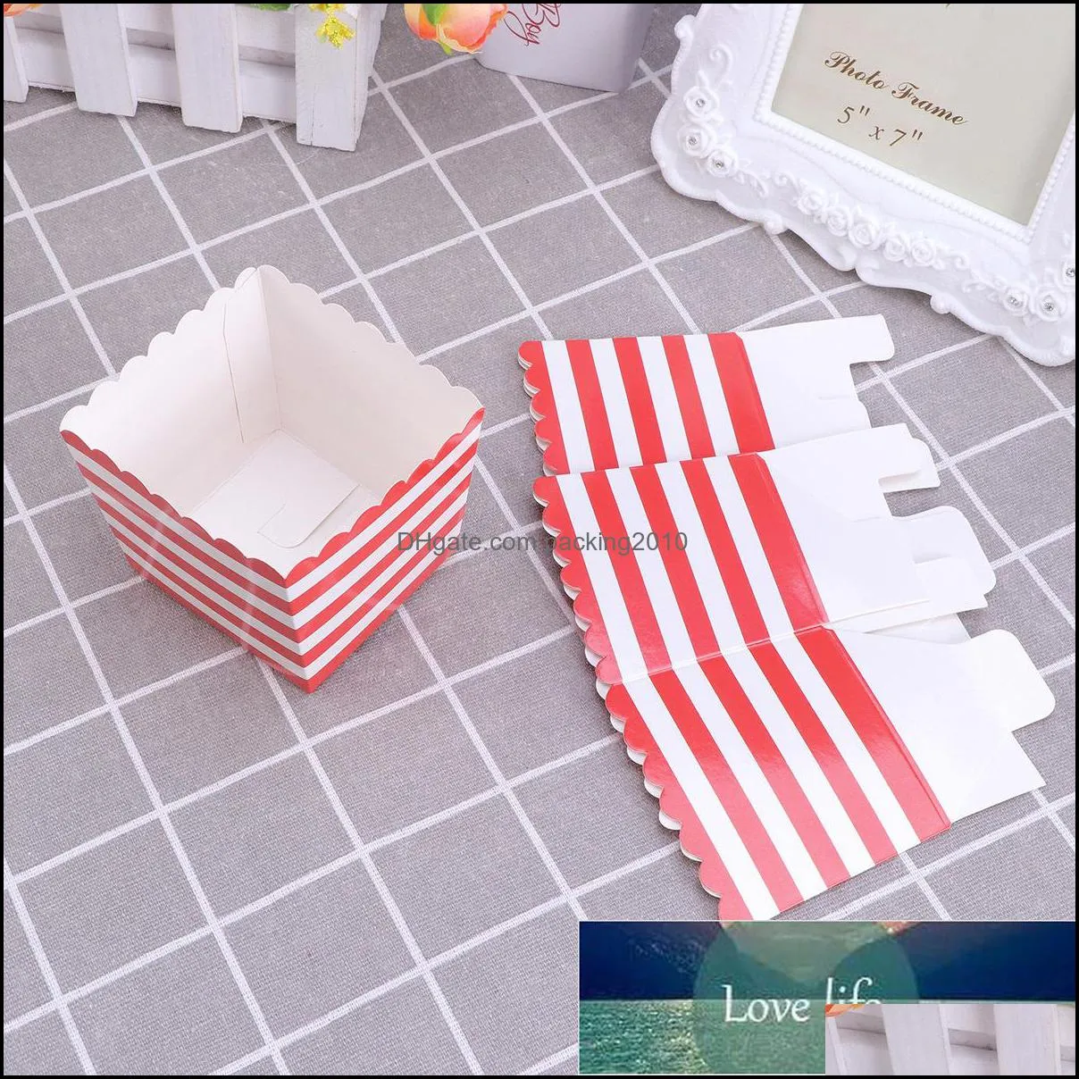 12pcs Disposable Popcorn Boxes Bags Snack Popcorn Box Party Supplies Food Container Tableware For Baby Shower Birthday Favors