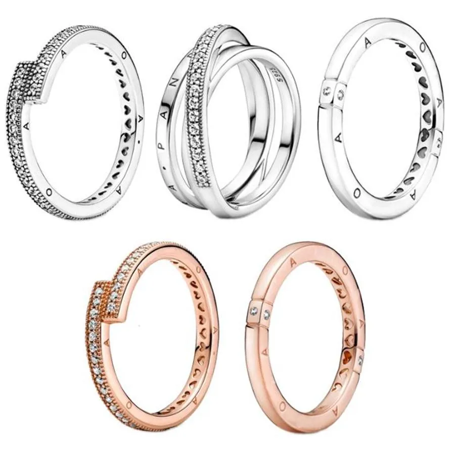 Kompatibel mit Pandora -Schmuckring Silber für immer Markenringe mit CZ 100% 925 Sterling Silver Jewelry Ganz DIY für Frauen273U