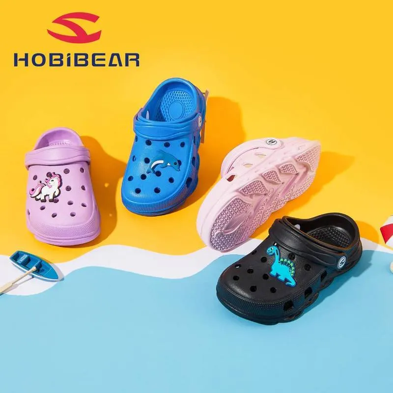 Baby Hole Shoes Children Cartoon Shoes Non -slip Soft Floor Outdoor Boys Girl Beach Sandals Croc Garden Beach Slippers 220613