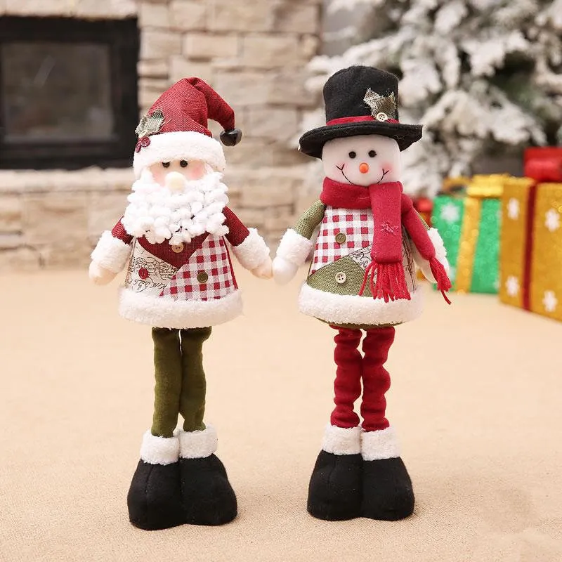 Santa Claus Nesting Dolls Christmas Snowman Plush Doll Decorations