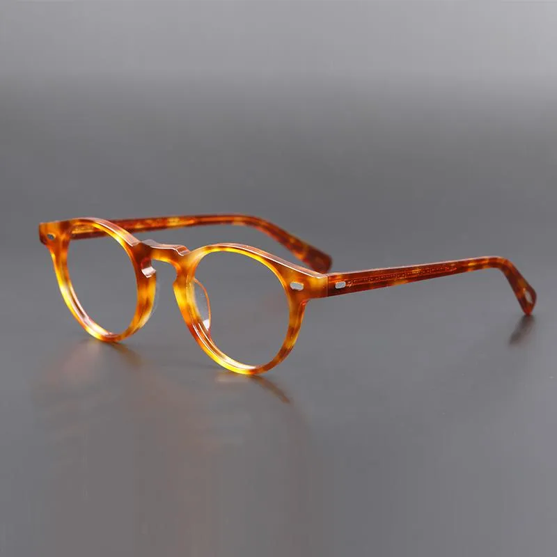 Occhiali da sole di moda cornici di occhiali trasparenti piccoli blu rotondi luce vintage acetato di occhiali da donna prescrizione uomo gregory peckfashion