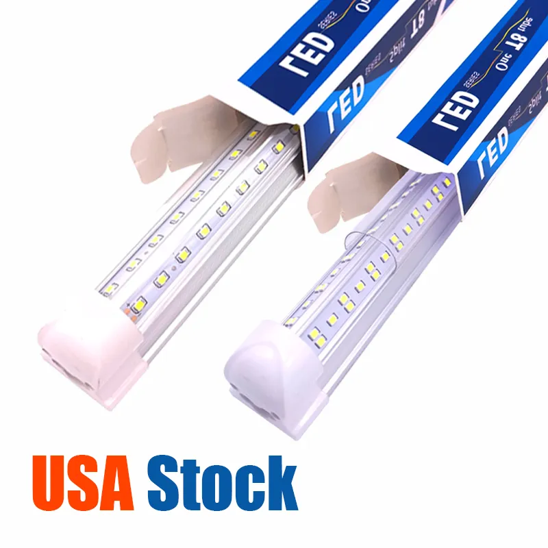 V 8ft 72W 144W DOOR DOOR LED TIPES T8 متكامل مزدوج الجانبين أضواء LED LED FINGUS