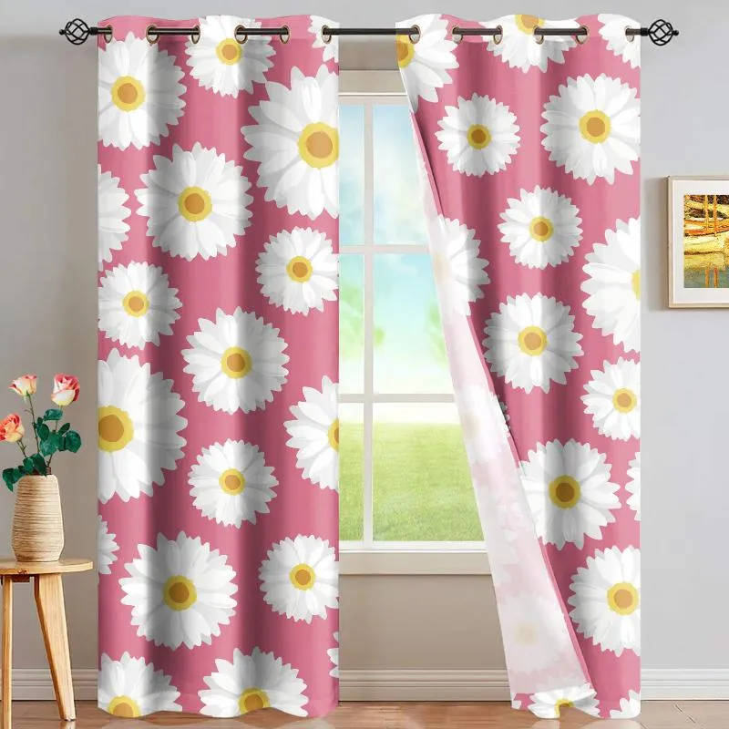 Curtain & Drapes Vintage Floral Printing Window Blackout Curtains For Kids Girls Adults Bedroom Tatami Bed Living Room 2 PanelsCurtain