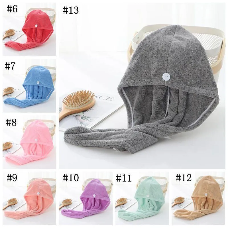 Bonnets pour cheveux secs Microfibre Séchage rapide Douche Cheveux Bonnets Magique Super Absorbant Cheveux Secs Serviette Séchage Turban Wrap Chapeau Spa Bonnets De Bain