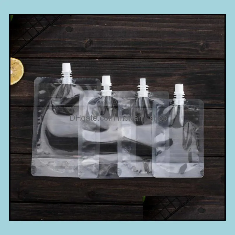250ml stand-up plastic drink packaging bag spout pouch for juice milk coffee beverage liquid packing bag drink pouch sn246