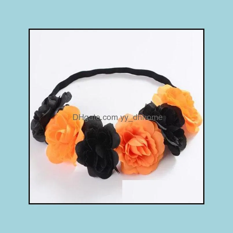 New Wedding Flower Crown Head Band Women Wedding Floral Head Wreath Bridesmaid Bridal Headpiece Female Flower Headband Dropship