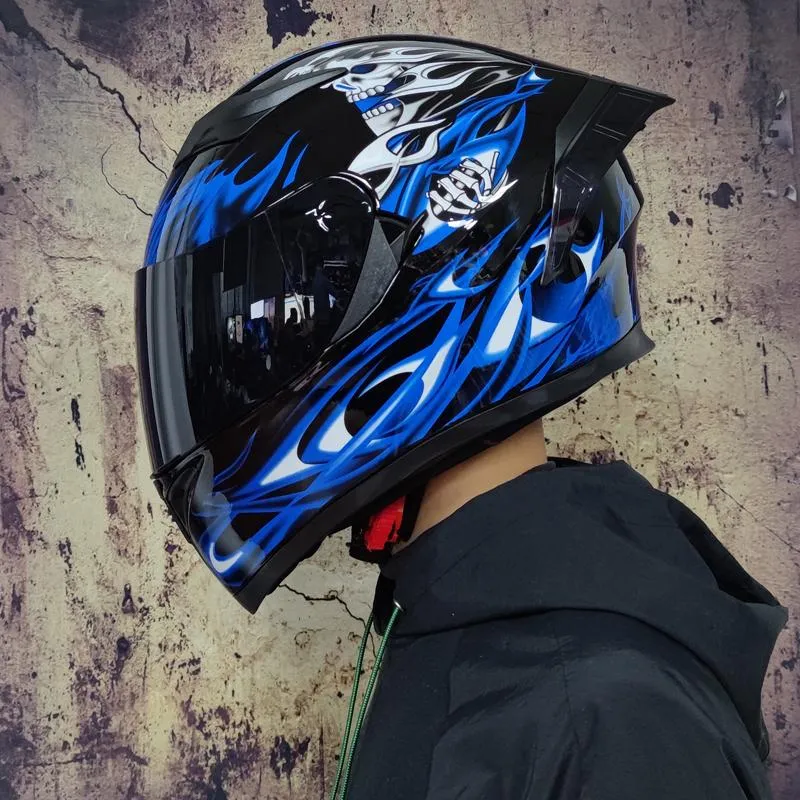 Motorcykelhjälmar Senaste hjälm Racing Capacete Motocross Winter Bicycle Full Face Cascos