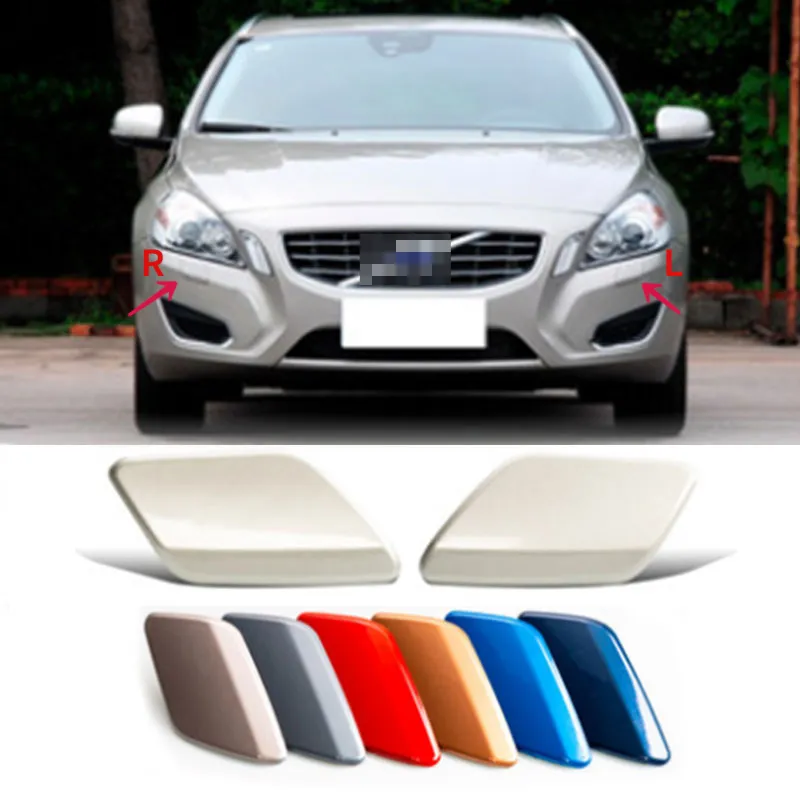 Car Front Bumper Headlamp Headlight Washer Spray Nozzle Jet Cover Cap Lid For Volvo V60 S60 2011 2012 2013