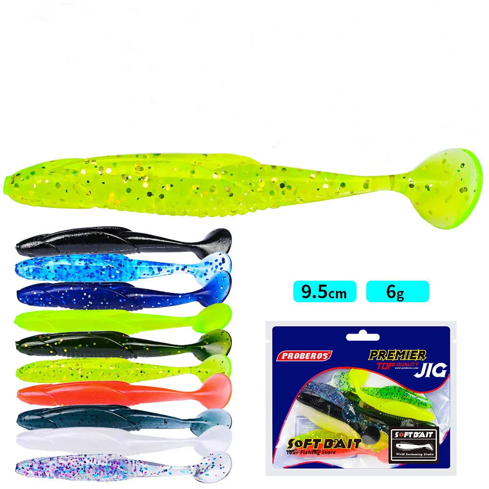 Soft Jelly Fishing Lures Kit 9.5cm 6g Paddle Tail Worms Saltwater Silicone  Baits from Dhgate Baits & Lures - price 0.23
