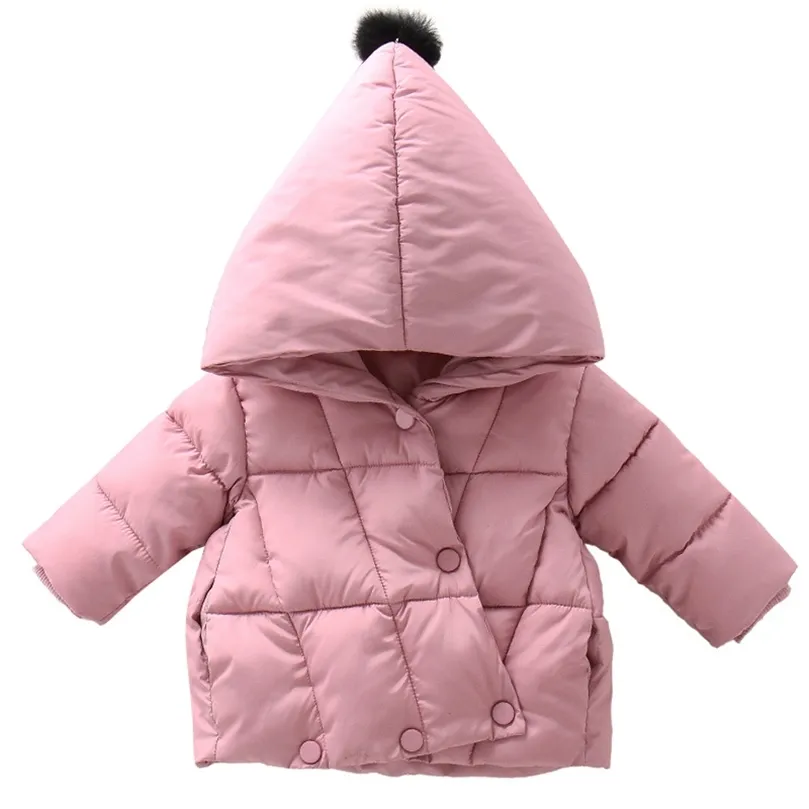 bébé en peluche coton veste matelassée hiver fille chaud coton veste matelassée enfants capuche coton veste matelassée LJ201130