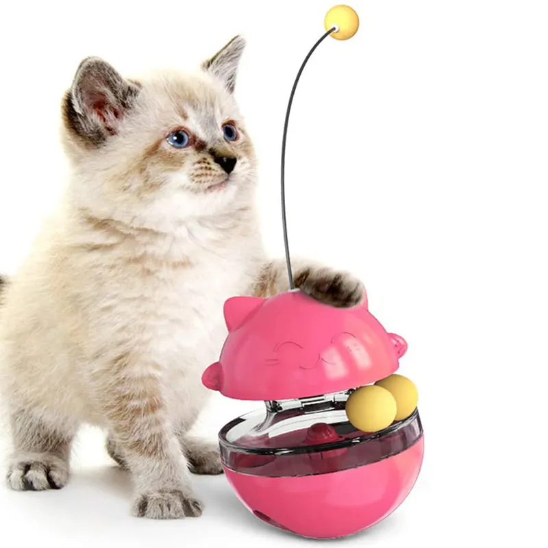 Cat Toys Cats Toy Funny Pet Training Tool Läcking Ball Education Tumbler Pets Products Accesorries Wh0633