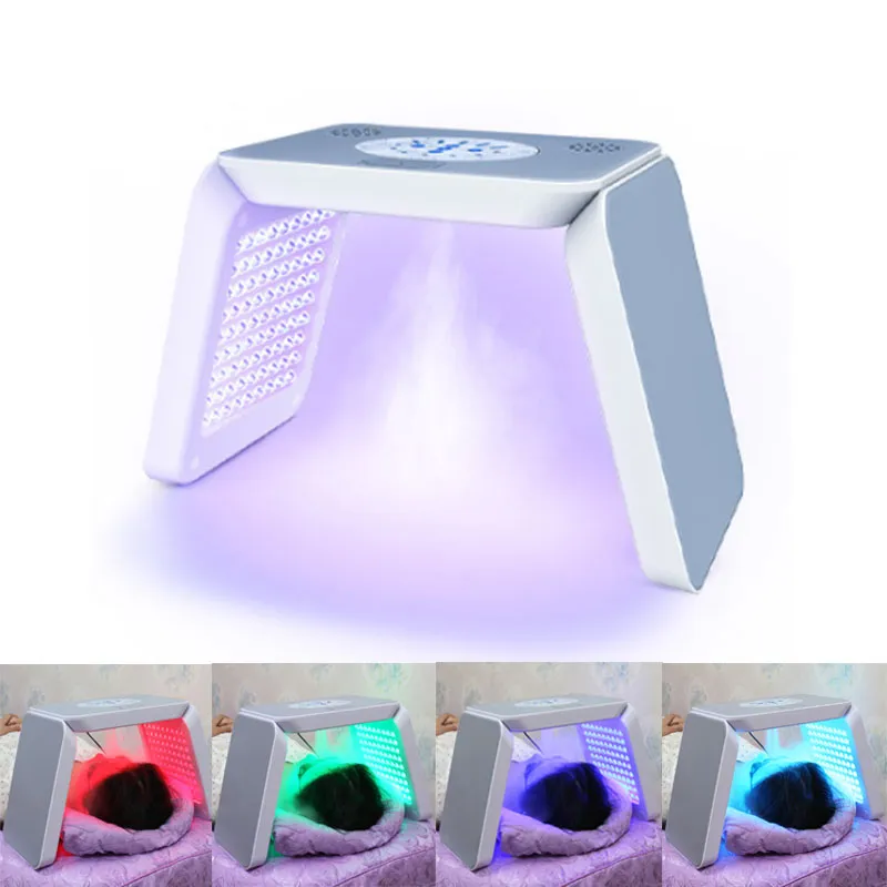 7 Renk LED PDT Işık Terapi Yüz Sprey Cilt Bakımı Güzellik Makinesi Katlanabilir Atomizasyon Cilt Gençleştirme Fototerapi Cihazı