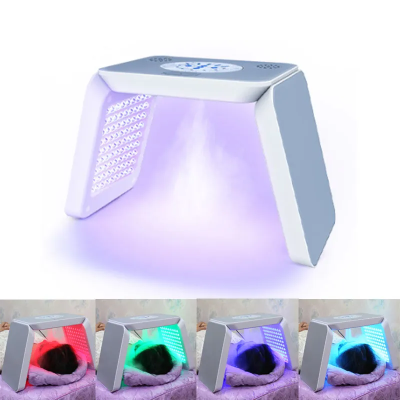 7 Color LED PDT Light Therapy Facial Spray Skin Care Beauty Machine Foldable Atomization Skin Rejuvenation Phototherapy Device