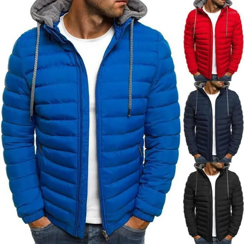 Jaquetas masculinas inverno quente puffer bolha com capuz jaqueta casaco acolchoado acolchoado tops AU
