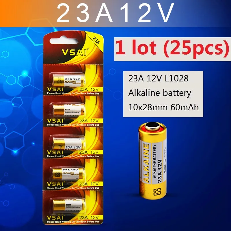 1 Batteries 23A 12V 23A12V 12V23A L1028 Dry Alkaline Battery 12 Volt