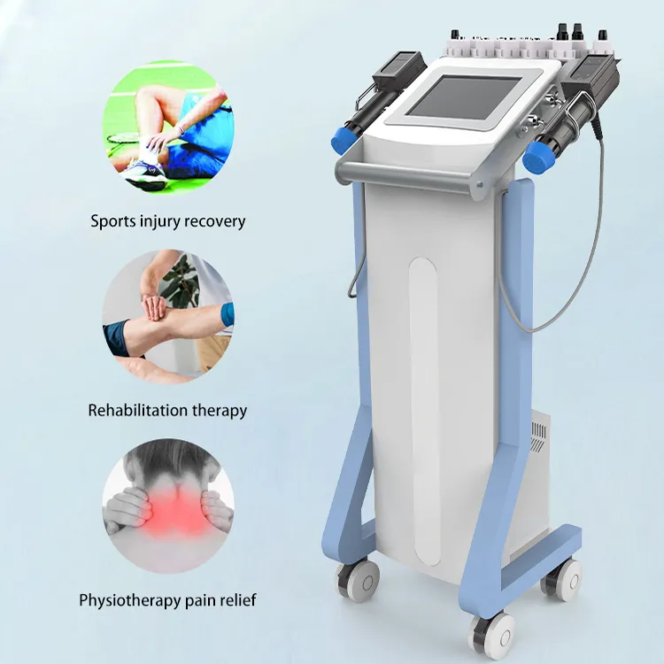 2022 Hot Hot Shock Wave Therapy Therapy Therapy Tens ENTERS مع 2 مقابض آلة صدمة خارج الجسم