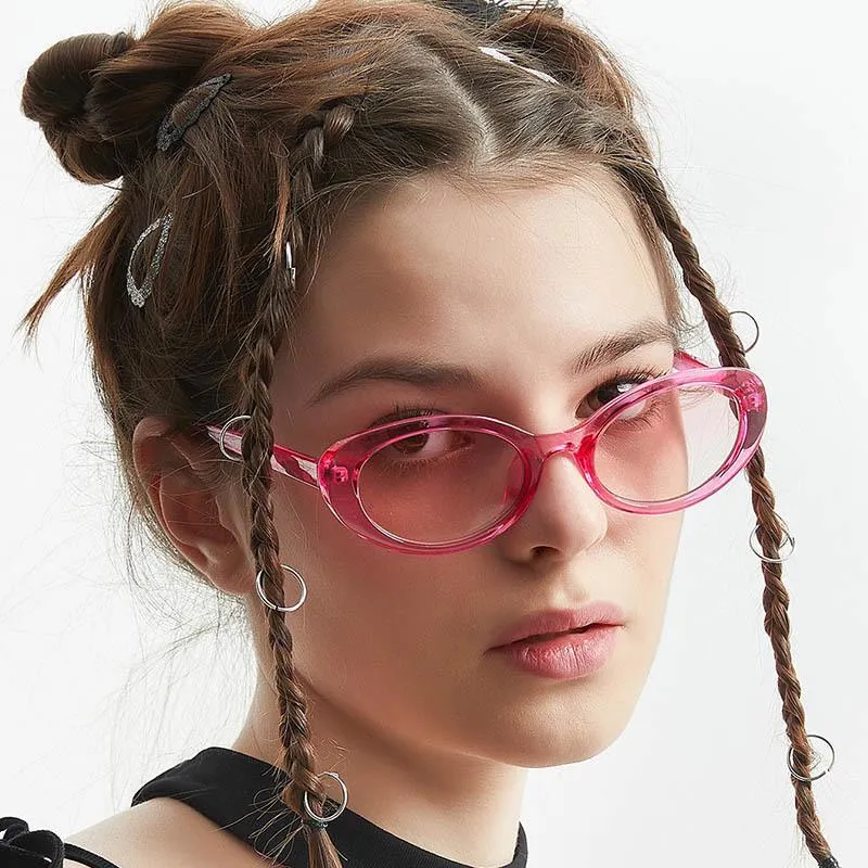 Sunglasses Cute Girl Small Face Oval Women Fashion Hip Hop Dancing