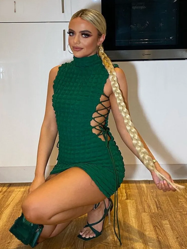 STRINGS - MockNeck Sleeveless Dress