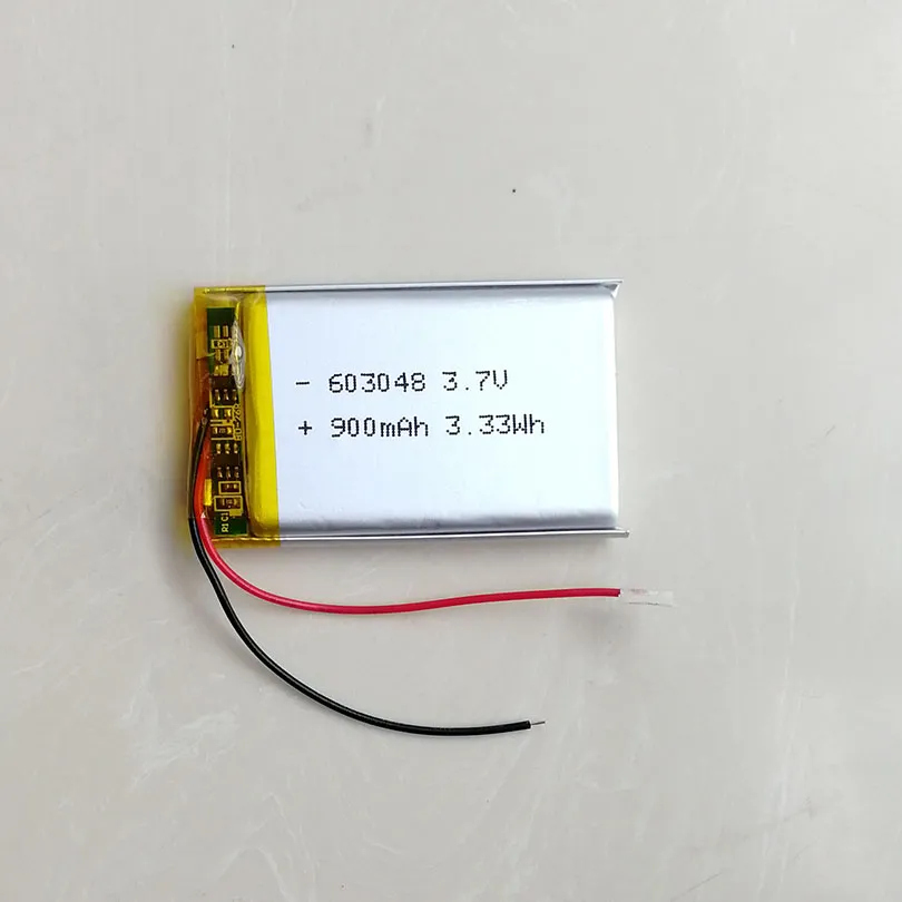 Hochwertige Li-Polymer-Batterie 603048 3,7 V 900 mAh Lithiumbatterien für GPS