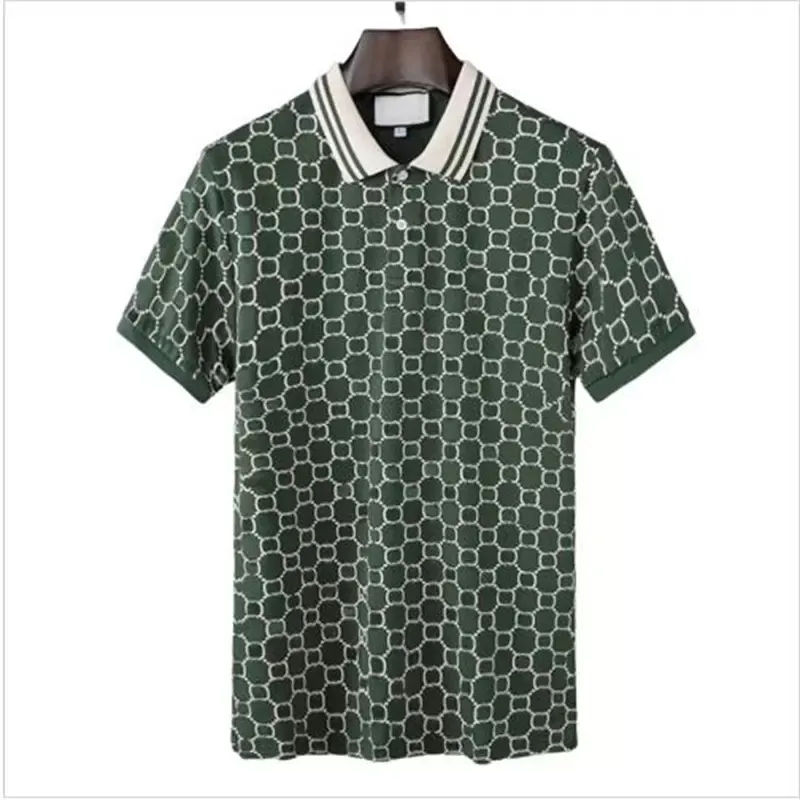 Top Quality 2022 Summer Luxurys Designer Polo Shirts Men Casual Piquet Polos Snake Bee Embroidery Cotton Jersey Polo Man Black Blue Green Red Brown Tshirts