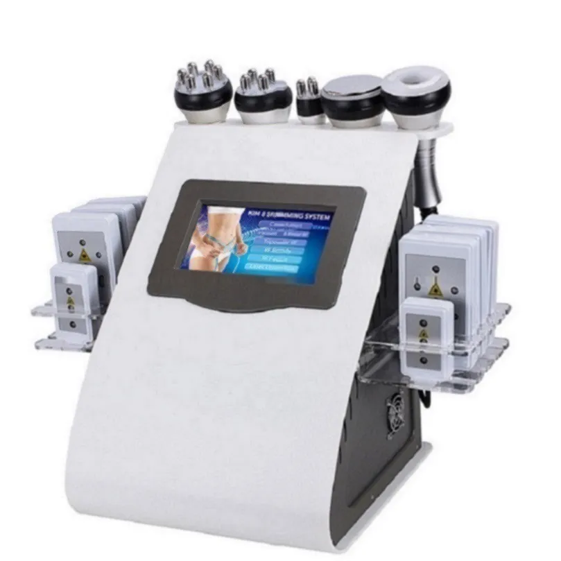 2022 Hot Product 6 in 1 Vacuum Laser Radio Frequency RF 40K Cavi Lipo Slimming Ultrasonic Liposuction Cavitation Machine For Spa