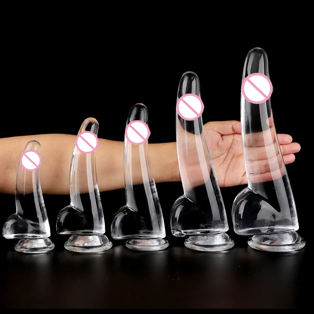 S/M/L/XL/XXL Suction Cup Transparent Realistic Dildo Penis Dick Cock Female sexy Products sexyy Toys for Woman Adults 18 sexyshop