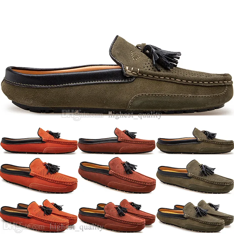 Primavera Verão Nova Moda Estilo Britânico Mens Lona Casual Pé Shoes Slippers Manuse Cem Lazer Estudante Homens Preguiçoso Drive Overshoes Respirável 38-47 1203