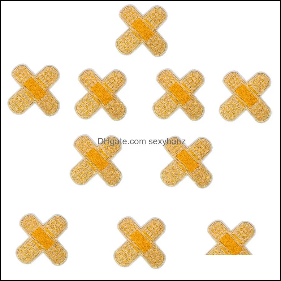 10pcs bandagees diy ironing on stripe sew embroidery clothing for garment accessories badges accessories