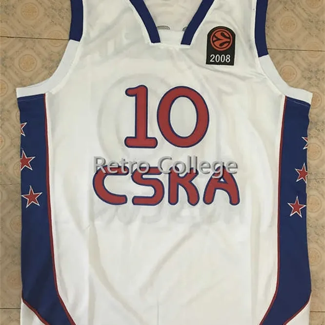 XFLSP Mens 10 Jon Robert J.R. Holden Csak Team Rusland Vintage Throwback Basketbal Jersey Uniformen Gestikte Shirts